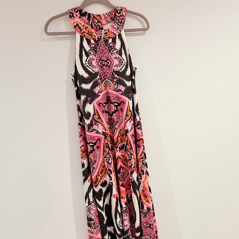 INC International Concepts Pink and Black Maxi Dress